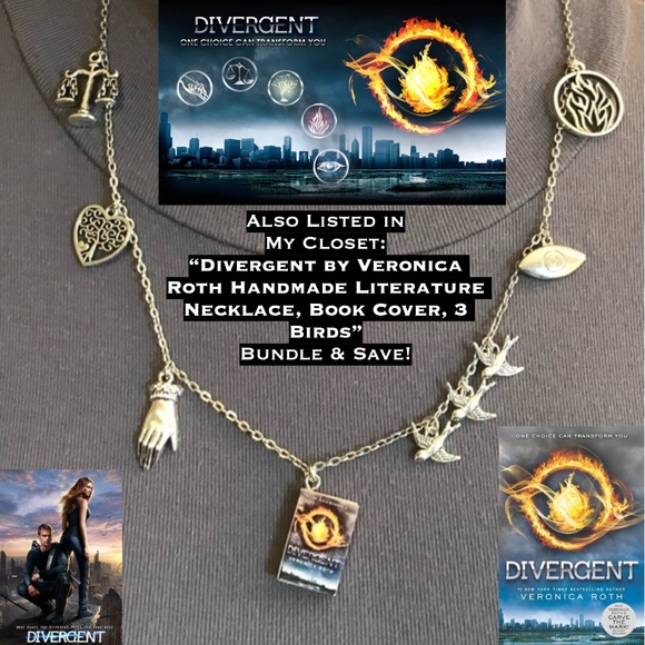 The Hunger Games by Suzanne Collins Handmade Literature Book Necklace Mockingjay - Picture 16 of 16